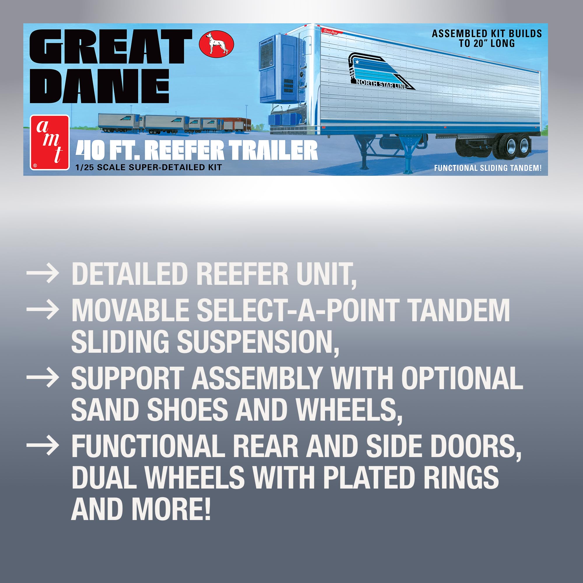 Amazon | AMT 1/25 グレートデン 40フィート リーファートレーラー